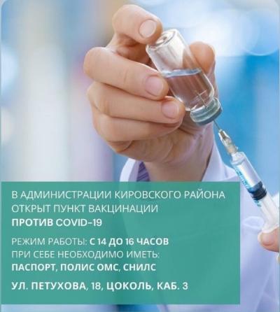 Вакцинация против COVID-19 на территории Кировского района