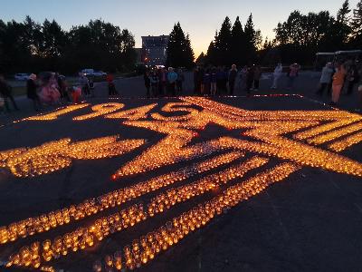 Акция "Огненный рисунок войны"