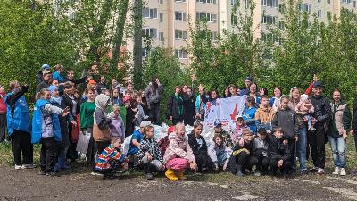 Субботник на Акатуйском жилмассиве    