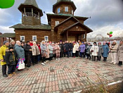 Сегодня в Кировском районе состоялось торжественное открытие «Сквера для отдыха» на территории Прихода храма в честь Успения Пресвятой Богородицы 